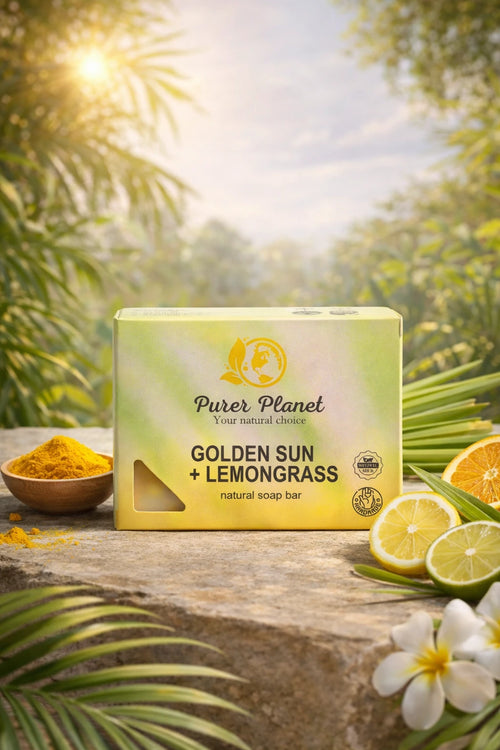 Golden sun soap bar