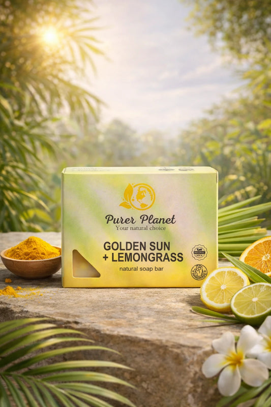 Golden sun soap bar