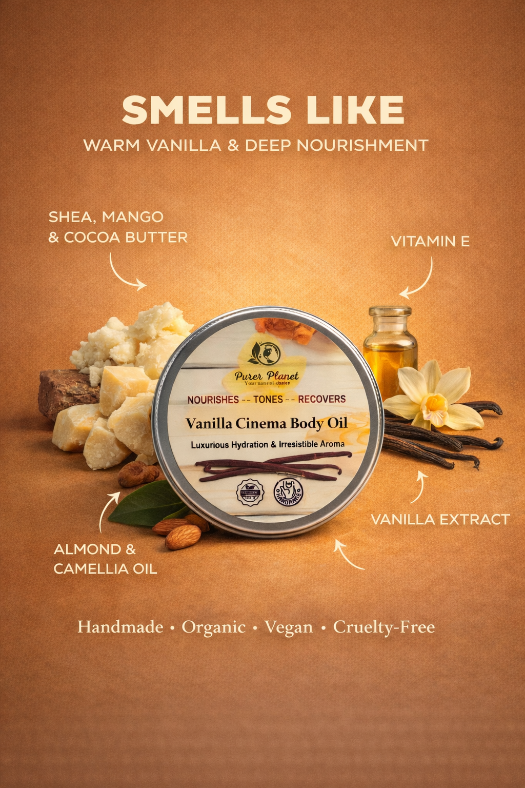 Vanilla cinema body oil 🍫